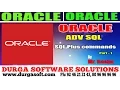 Oracle Tutorial online training Adv Sql SQL Plus commands Part - 1 by basha