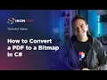 How to Convert a PDF to a Bitmap in C IronPDF