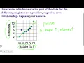 Pre-Algebra Lesson 1-6 Scatter Plots