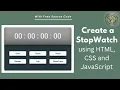 Download Lagu Create a StopWatch using HTML, CSS, and JavaScript | Action (Start, Pause, Reset, Restart, Lap)