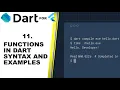 DART FLUTTER TUTORIAL FOR BEGINNERS - FUNCTIONS SYNTAX AND EXAMPLE