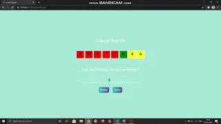 Linear Search using HTML CSS and JavaScript