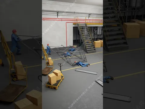 Construction Site Labours Accident 😭#shorts  #3danimation