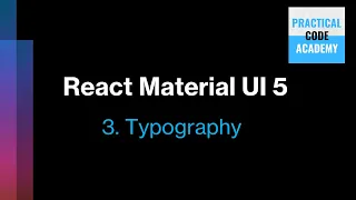 React Material UI 5 3-Typography