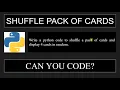 Python Code to Shuffle Pack of Cards Python Basics CodeToLearn