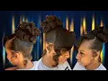 Pincurl Ponytail with Side Curled Bang