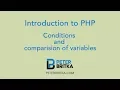 PHP - Conditions and comparison of variables