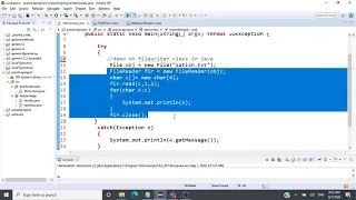 File Reader and File Writer class in Java - CSE1007
