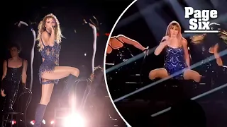 Taylor Swift nearly falls off chair during steamy ‘Vigilante S–t’ performance at Eras Tour Tokyo