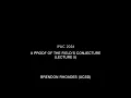 IPAC 2026 A Proof of the Field s Conjecture Lecture 5