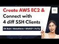 Create AWS EC2 Linux VM Connect via Git Bash MobaXterm WinSCP PuTTY Step-By-Step Guide