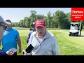 WATCH Trump Gives Blunt Take On DeSantis Running For President While On The Golf Course