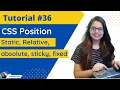 CSS Tutorial Position absolute relative fixed and sticky in CSS Web Development Tutorials