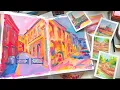 Urban Sketching Painting Toulouse with Gouache
