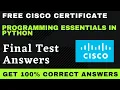 Python Essentials Final Test Answers programming essentials in python quiz answers