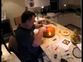 Time Lapse - Carve an Oogie Boogie pumpkin really fast