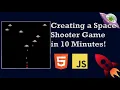 How to Create a Space shooter game using HTML and JavaScript in 10 Minutes
