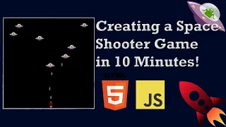 How to Create a Space shooter game using HTML and JavaScript in 10 Minutes