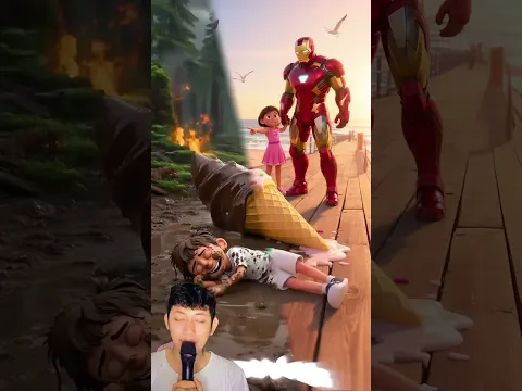 ES KRIM DIJATUHKAN IRON MAN #funny