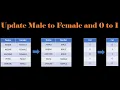 Update Male to Female in SQL - Update O to 1 in SQL