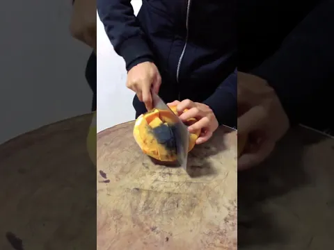 Amazing Pumpkin Cutting Trick . Chinese Style . #shorts #viralvideo #trending
