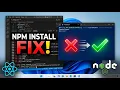 Fix NPM Install Error in Windows Set-ExecutionPolicy Problem Solved 2026