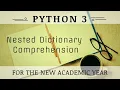 Nested Dictionary Comprehension in Python