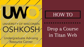 How To Drop a Course in Titan Web