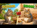 A Pet Squirrel And A Wild Squirrel Wake Up To Very Different Mornings