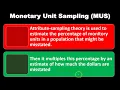 Monetary Unit Sampling MUS