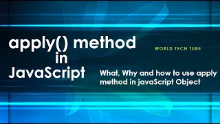 apply method in JavaScript call vs apply How object and array of parameters pass in apply method
