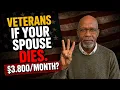 If Your Spouse Dies These 3 Things Happen to Your VA Check