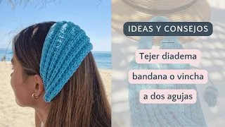 Tejer con dos agujas una diadema fácil 💡 #tejerconlucila