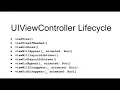UIViewController Lifecycle in IOS