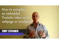 How to autoplay embedded youtube on a webpage or wordpress