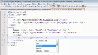 JQuery Tutorial 24 - Attribute Selector with an example