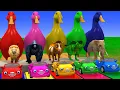 Download Lagu Long Slide Game With Cow Elephant Gorilla Hippopotamus Tiger 3d Animal Game Funny 3d Animals