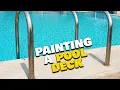 How To Paint A Pool Deck DIY Tips Painting Concrete Pool Decks Painting swimming pools