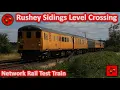 Network Rail DBSO 9708 and Europhoenix Class 37 37424 Rushey Sidings Level Crossing