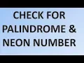 Palindrome Neon number program