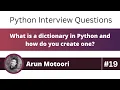 What is a dictionary in Python and how do you create one Python Interview Question