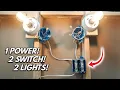 How To Wire 2 Single Pole Switch Inside 2 Gang J-Box To Light Fixture 2022 DIY Beginner Tutorial