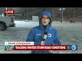 Snowy in Hartford County on Tuesday morning