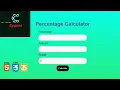 Percentage Calculator HTML CSS and java script