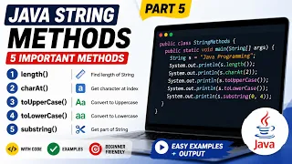 Java String Methods in Hindi 5 Important String Methods with Examples Java Tutorial
