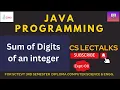 Sum of all digits of an integer using Java Sctevt java programming Odisha diploma java Expt-8