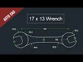 Wrench in Auto CAD Practice Drawing 6