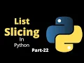 Indexing And Slicing of List Part-22 Python Tutorial For Beginners