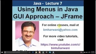 Making Menus in Java Swing GUI Apprach In English