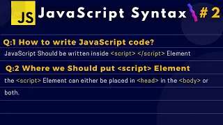 JavaScript Syntax Tutorial in Urdu Hindi lecture 2